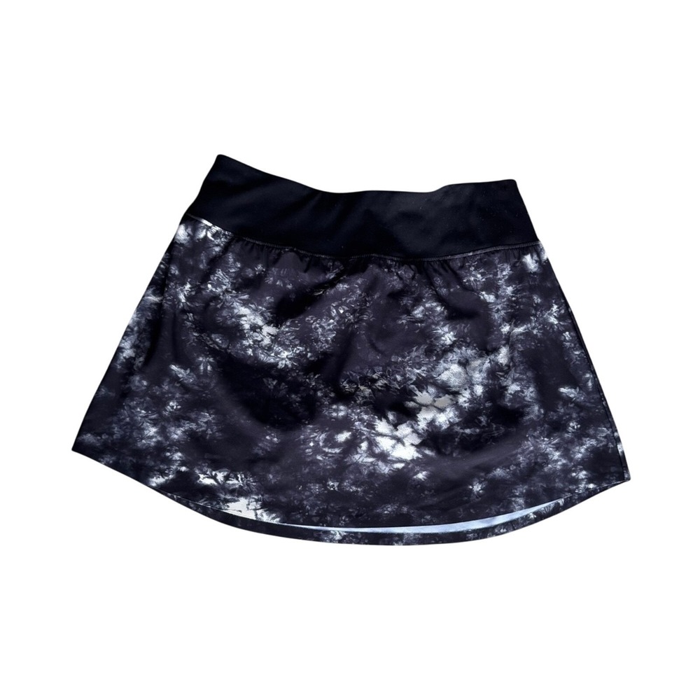 Stack-Women's Tennis Skirt XS-Black and White Tie Dye‎ Design-Worn 1X